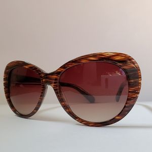 Betsey Johnson Retro Oversize Sunglasses Glitter